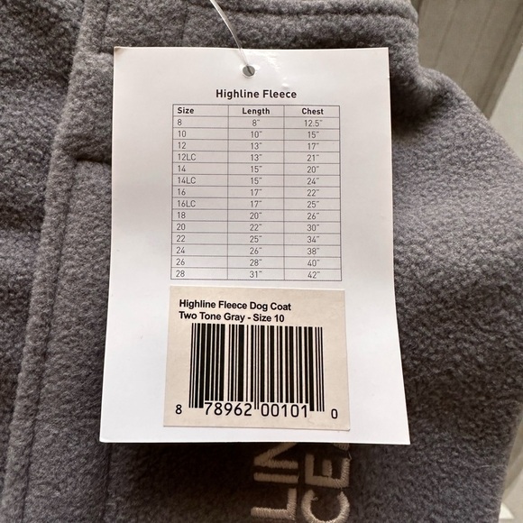 HIGHLAND FLEECE Dog Coat by DOGGIE DESIGN in Two Tone Gray - Fits Small Dogs - Picture 9 of 10